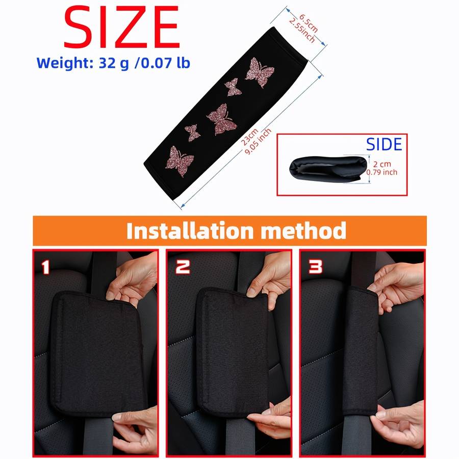 Car Seat Belt Covers Drakgray