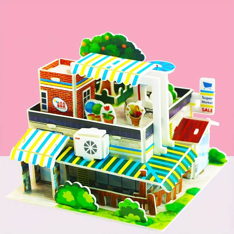 Building Toy Architectural Model Toy Set Style Country House