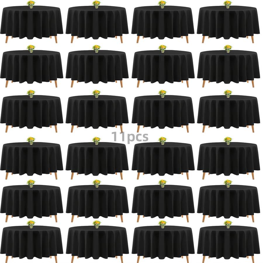 Halloween tablecloth decoration Quantity 11 pack black round tablecloths