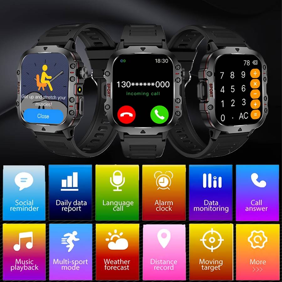 Unisex Smart Watch Wireless Call Sms Multi Sport Modes Remote