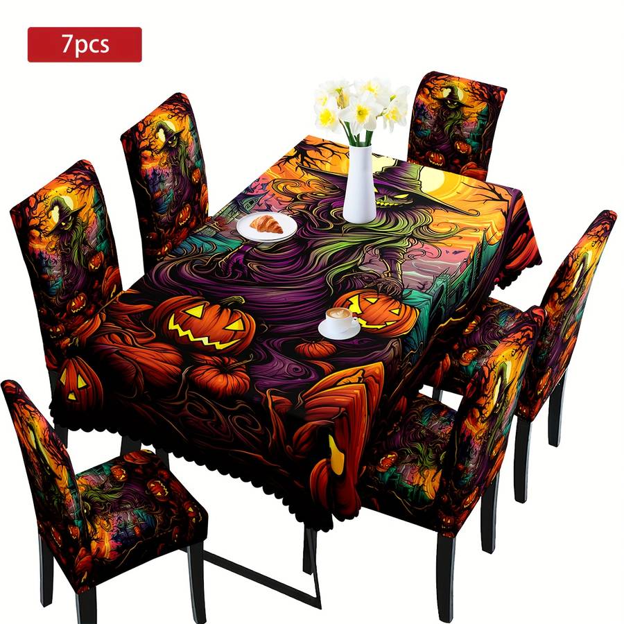 Halloween tablecloth decoration Quantity 6pcs 6pcs Chair Covers