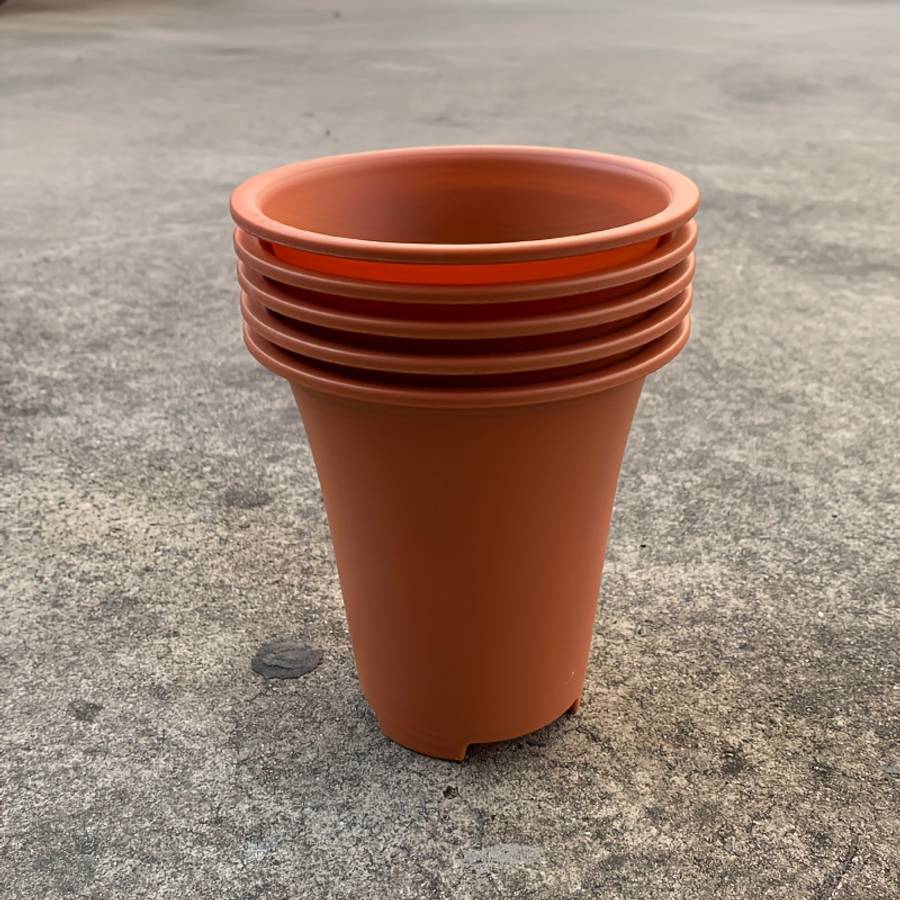 Flowerpot Color 5Pcs Black Flower Pots