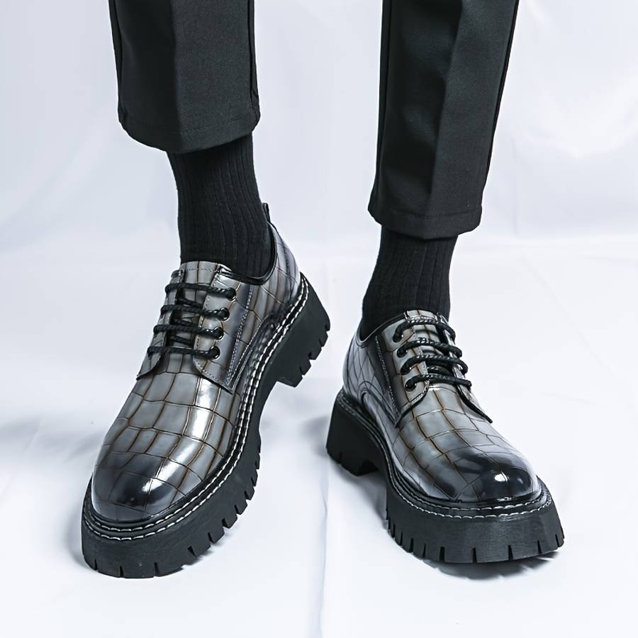 Mens Leather Shoes Color Black Sizeuk 7