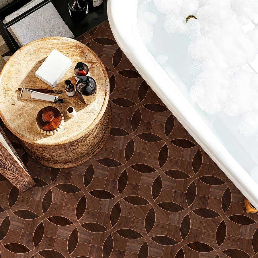 Self Adhesive Floor Stickers 40Cm*120Cm Wood Grain