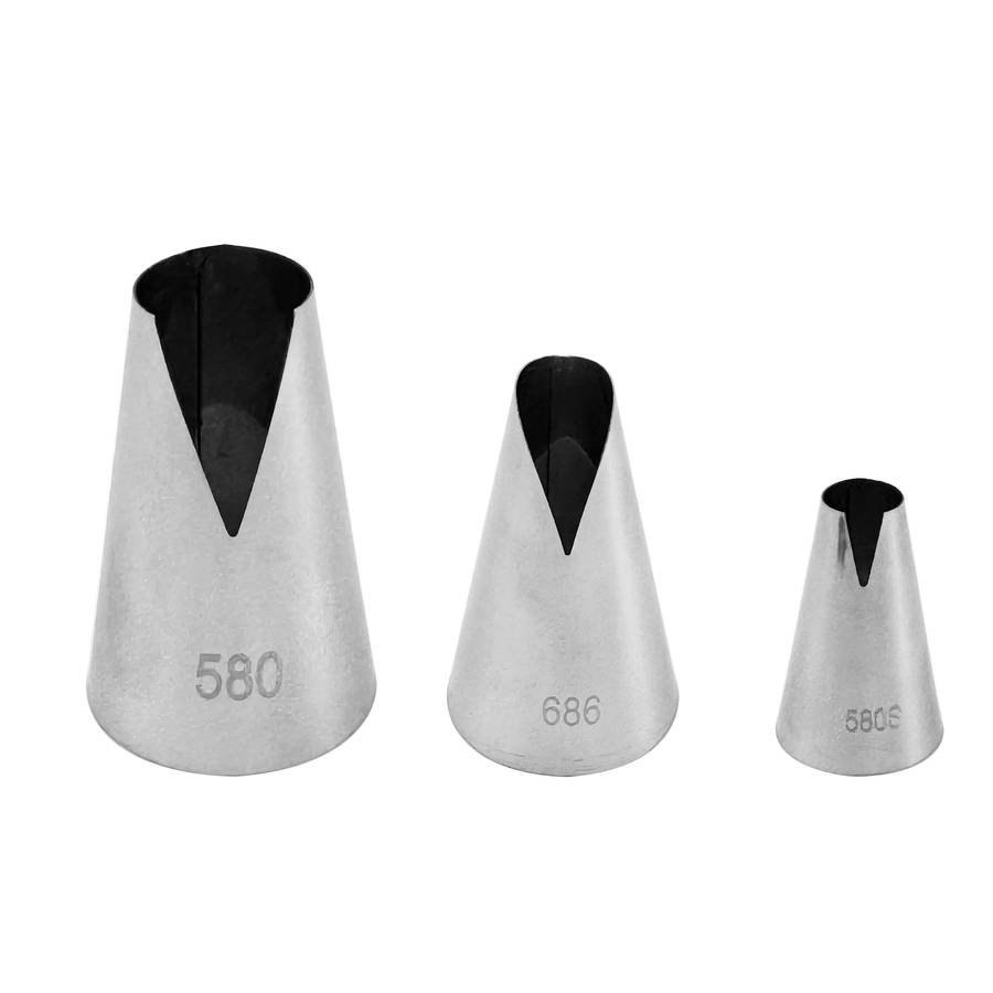 Professional Cake Decorating Head Style 3 Piece V Shaped Piping Nozzle