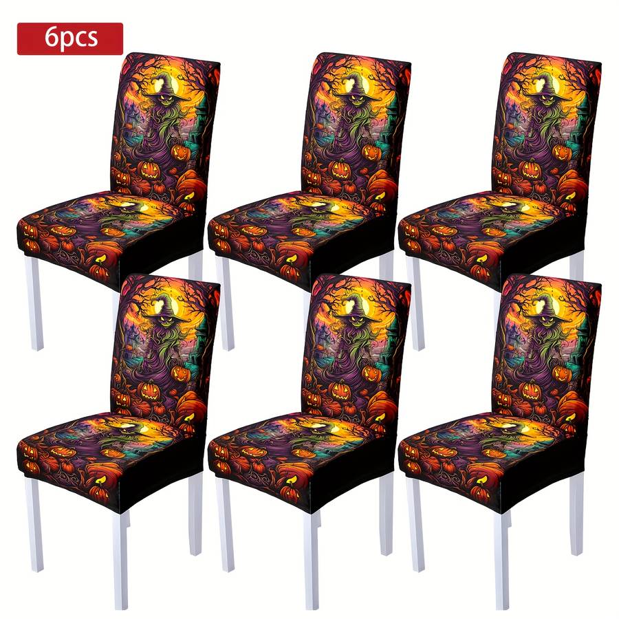 Halloween tablecloth decoration Quantity 6pcs 6pcs Chair Covers