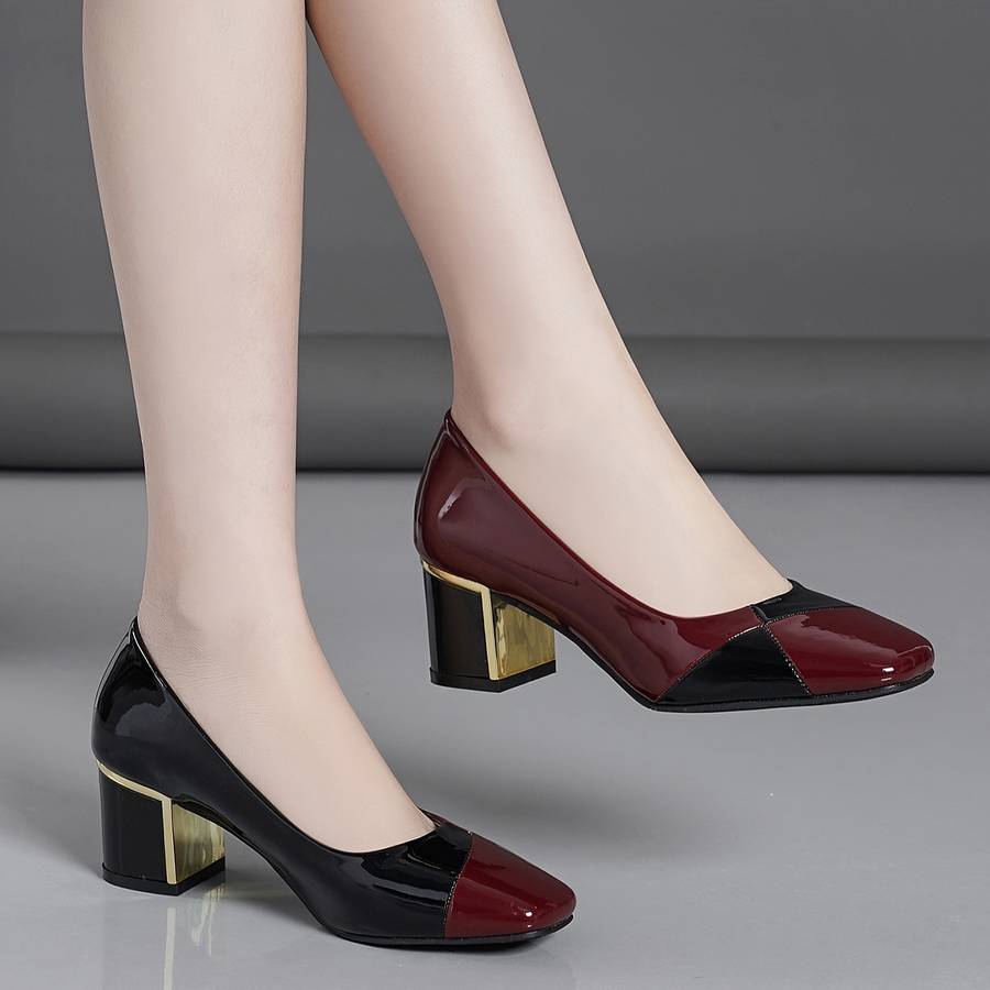 Women S High Heels Color Reddish Black Sizeuk 3.5