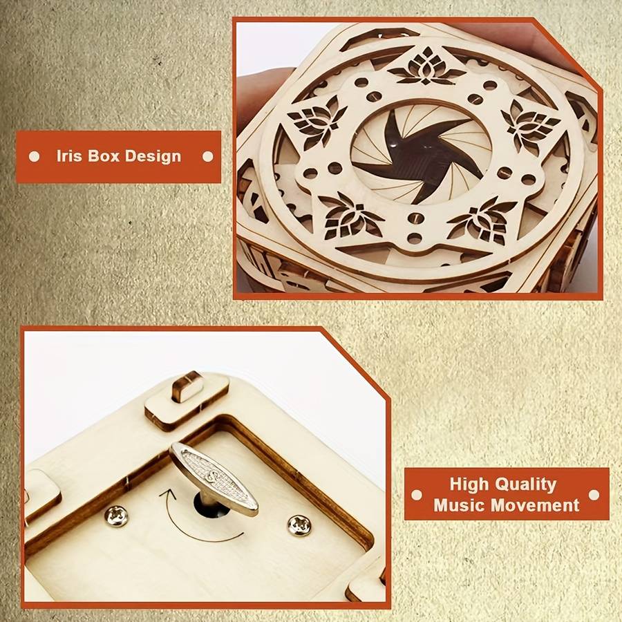 3D Puzzle Musical Instrument Model Style Music Box