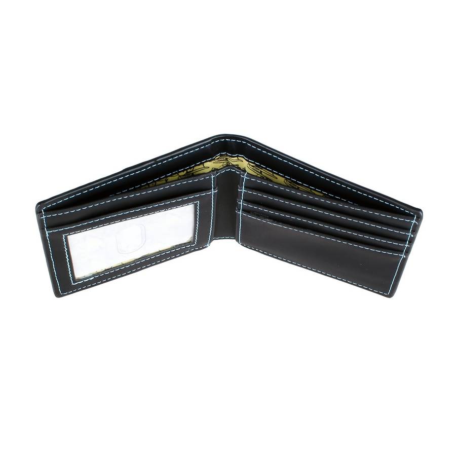 1pc INWEIAI High-Quality 3D Embossed Cartoon WalletStylish Black Faux Leather Card Holder with C