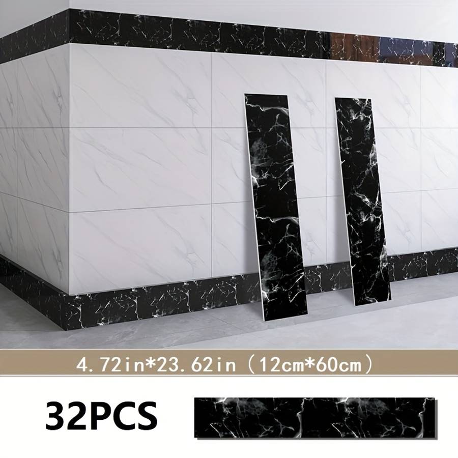 Skirting Board Gray Base Stone Pattern Size 4.72In*23.62In12Cm*60Cm