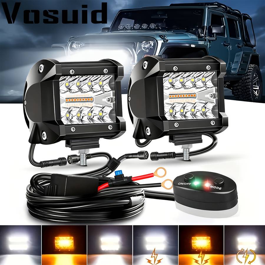 Car Lights Color 6 Modes Model 2 Pack Wire Set
