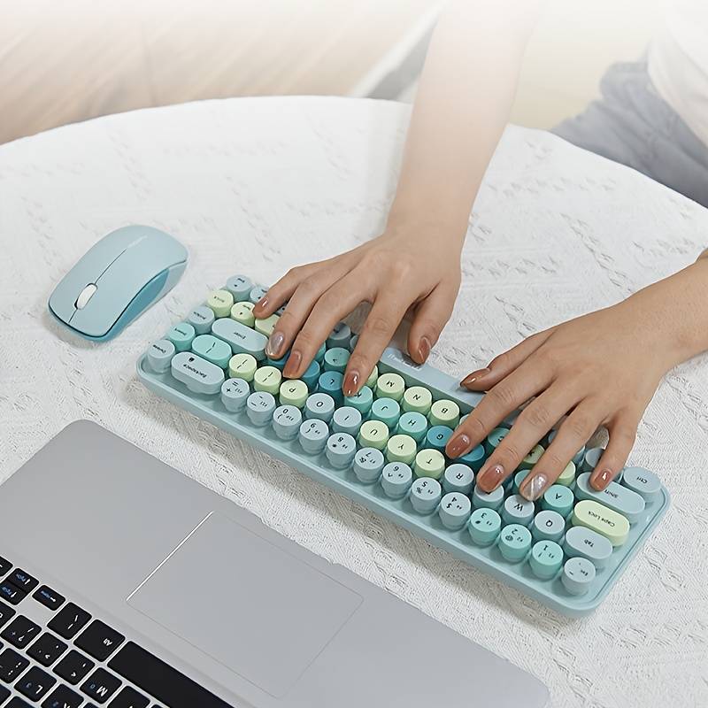 Keyboard Color White Green