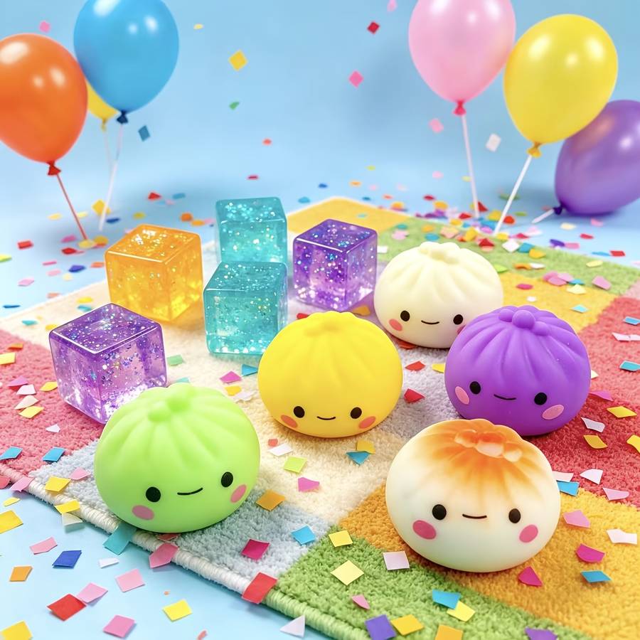 Squeezable Toys Color Random Color Items Glitter Bao Ice Cube