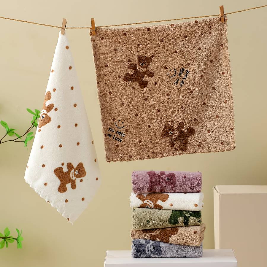 Towel Color 5Piece Mixed Color Bear Set