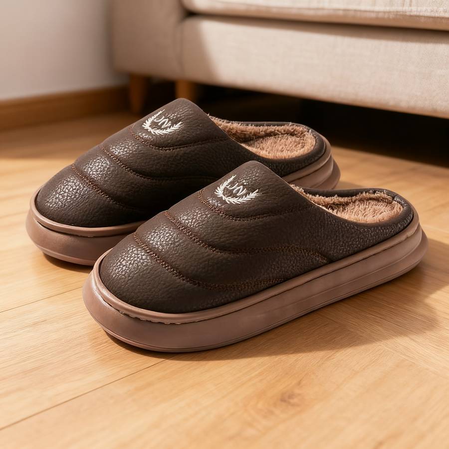 Cotton Slippers Color Coffee Brown Sizeuk 8.5-9