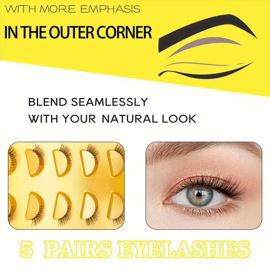 5 Pairs Natural Fluffy Individual Lashes Model Y B01 5 Pairs 10mm