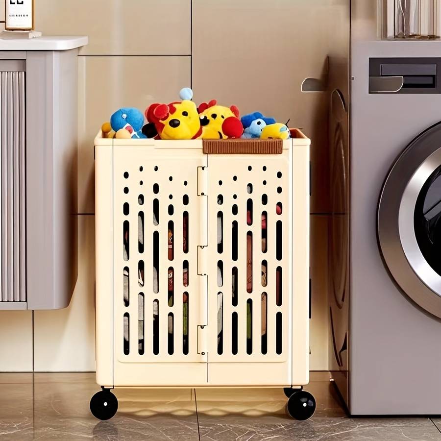 Storage And Organizationcolor Butter Coffee  Large Size With Pulley