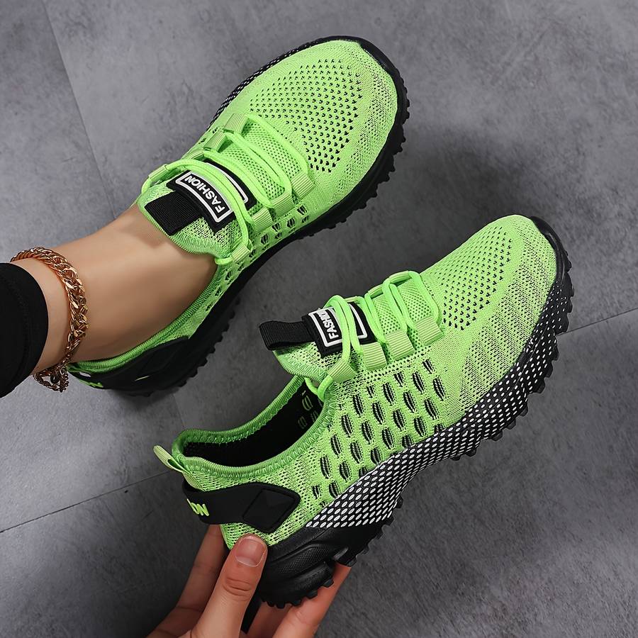 Women S Sneakers Color Fluorescent Green Sizeuk 6