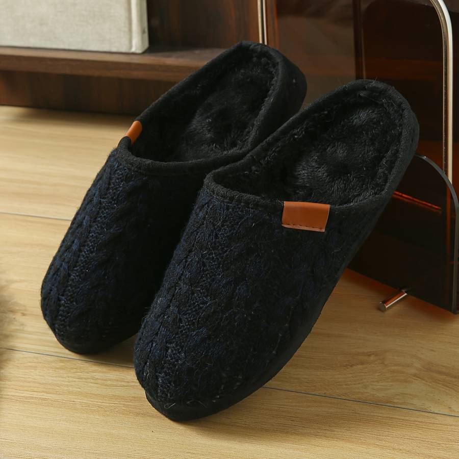 Cotton Slippers Color Black Sizeuk 9.5-10