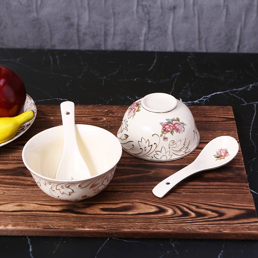 Bowl Color Roseb Quantity2 Bowls  2 Spoons