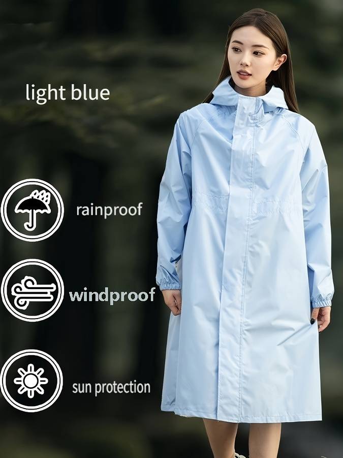 Raincoat Light Blue Size Asian M