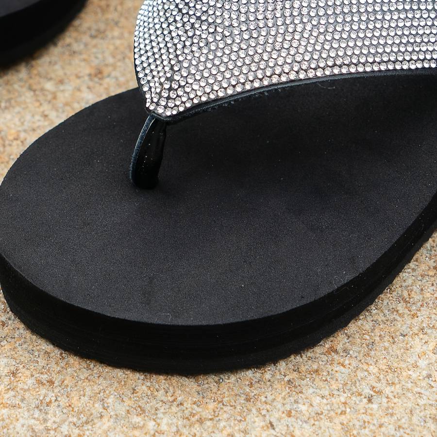 Ladies Summer Flip Flops Black Uk 4