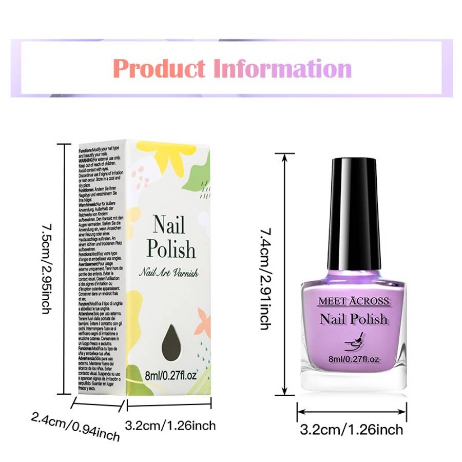Nail Polish Color 6 Pcs Macaron Nail Polish