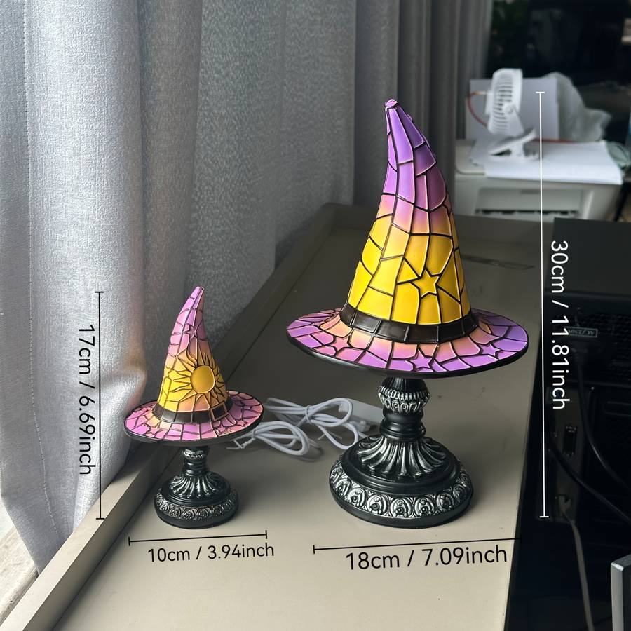 Halloween Decorations Color Witch Hat Light Green Size Small 17Cm