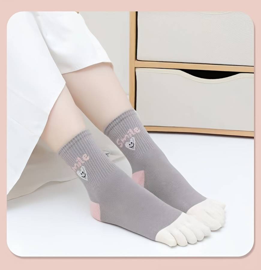 Women S Socks Color Gray Powder Mix 5 Pairs Pack Size Onesize