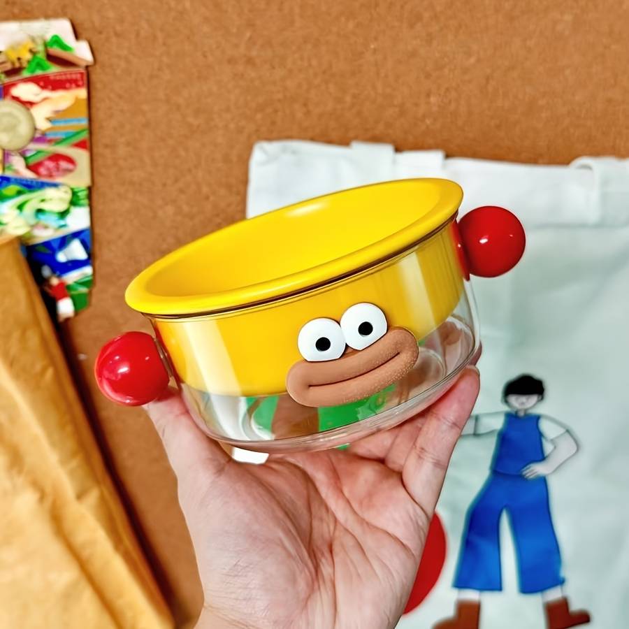 Pet Supplies Color Cute Double Cat Bowl Size Sausage Mouth Yellow