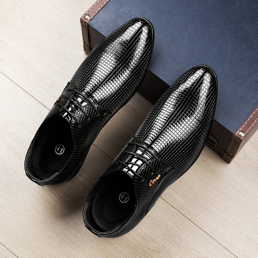 Mens Leather Shoes Color Black Sizeuk 7.5