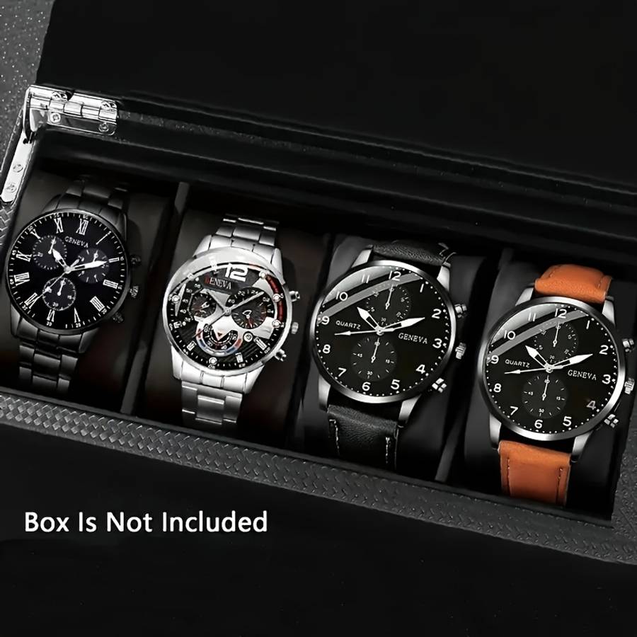 4PCS Mens Stylish Business Casual Date Display Equipped Aquantity