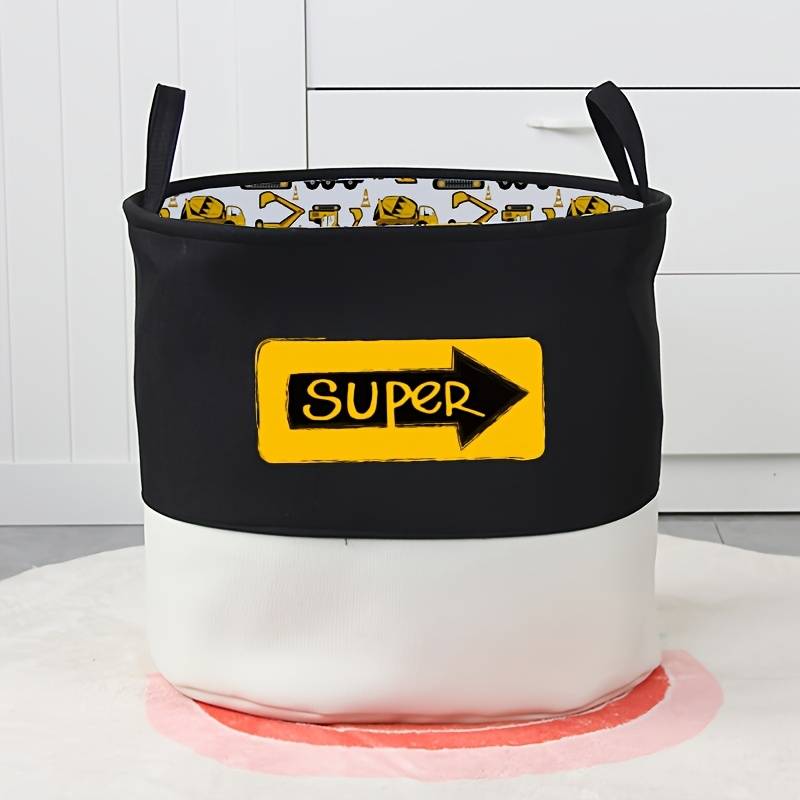 Storage And Organizationcolor Embroidered Excavator Letter Oval Bucket