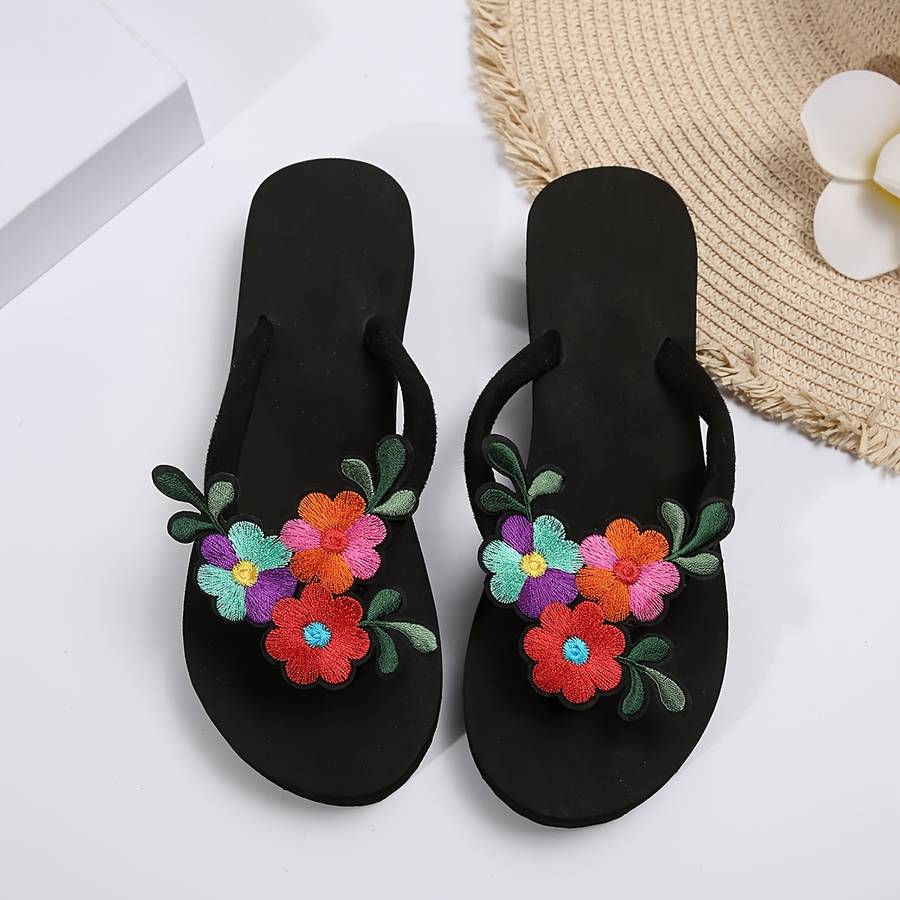 Ladies Summer Flip Flops Black Uk 3