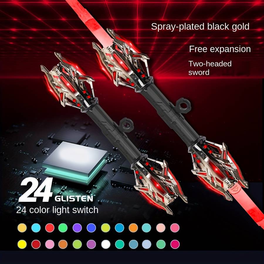 Toy Weapons Color Lightning Star Flash Sword  Aurora Purple  [Six  Color Light Switching]