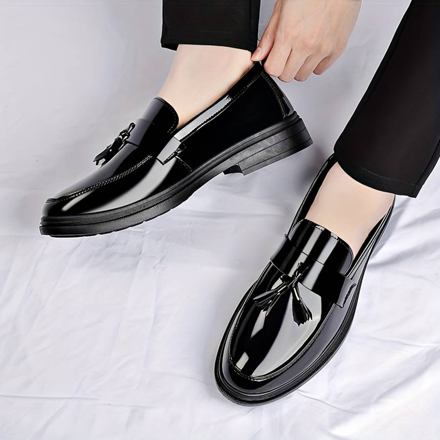 Mens Leather Shoes Color Black Sizeuk 8