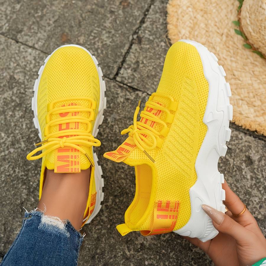 Women S Sneakers Color Yellow Sizeuk 5