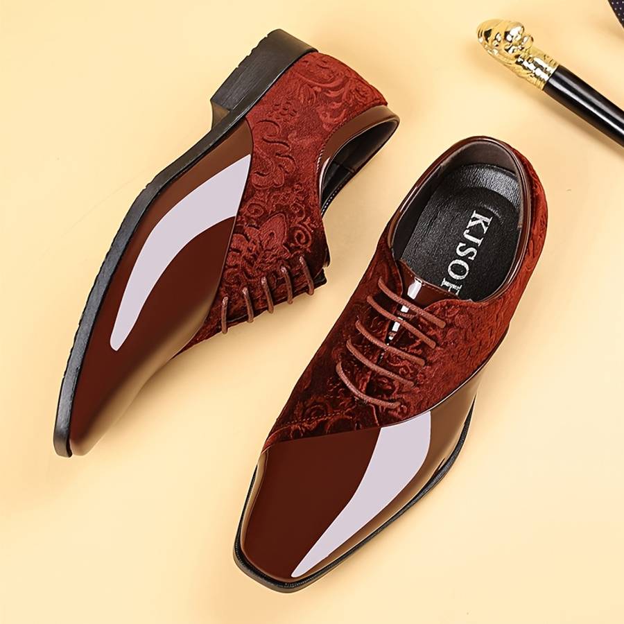 Mens Leather Shoes Color Red Sizeuk 7.5