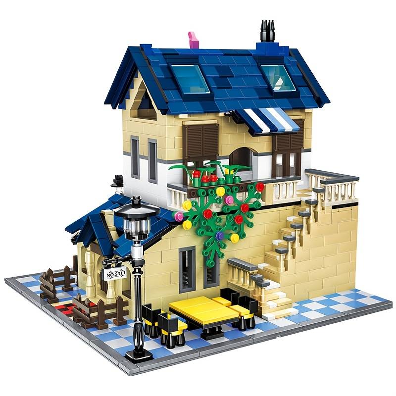 Building Toy Architectural Model Toy Set Style 1298Pcs Country Villa
