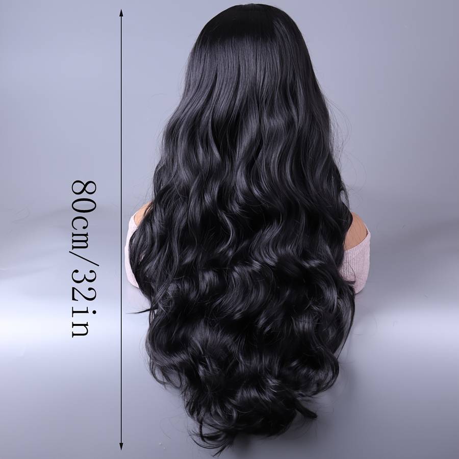 Women S Wigs Black Hair Length81.28Cm