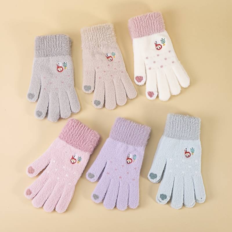 Winter Gloves Color Pink