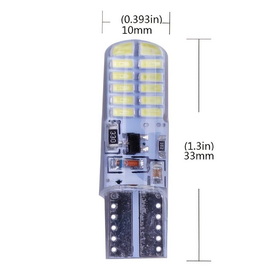 2pcs Super Bright LED Bulbs T10 921 194 168 175 3014 24-SMD Replacement for RV Campe