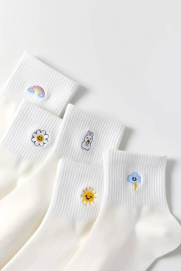 Women S Socks Color 5 Pairs Size Asian Onesize