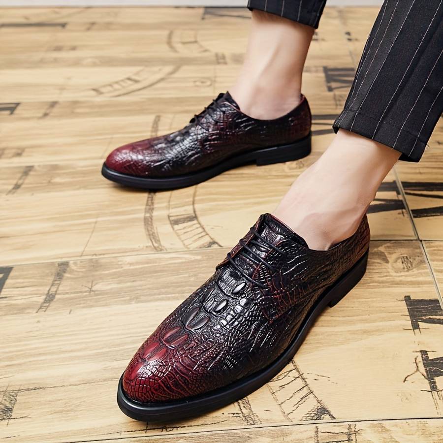 Mens Leather Shoes Color 7262 Wine Red Sizeuk 9.5