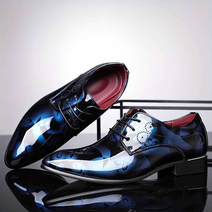 Mens Leather Shoes Color Blue Sizeuk 12.5