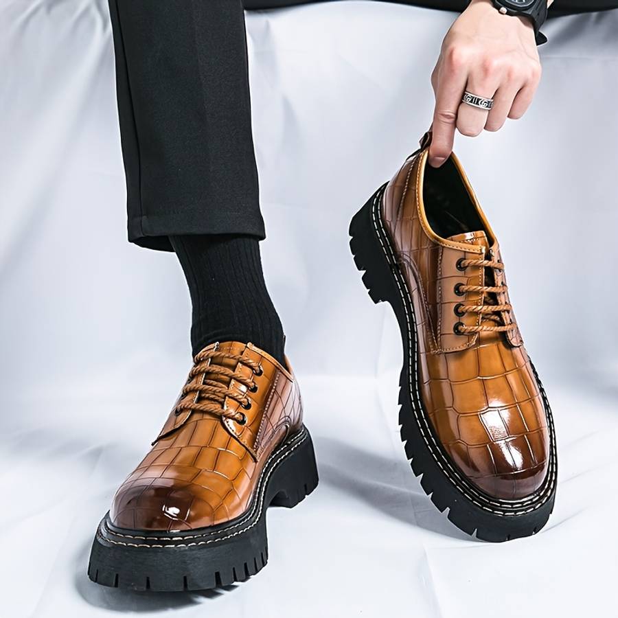 Mens Leather Shoes Color Grey Sizeuk 8