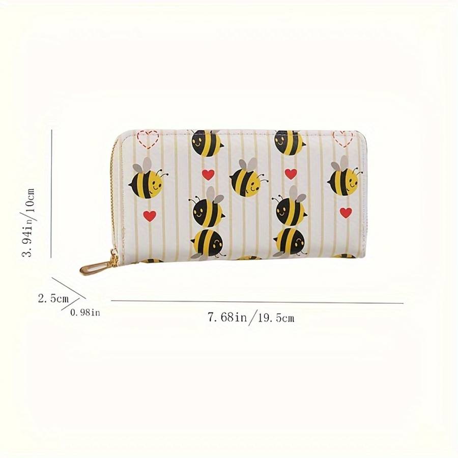 Chic Bee Print Long Wallet