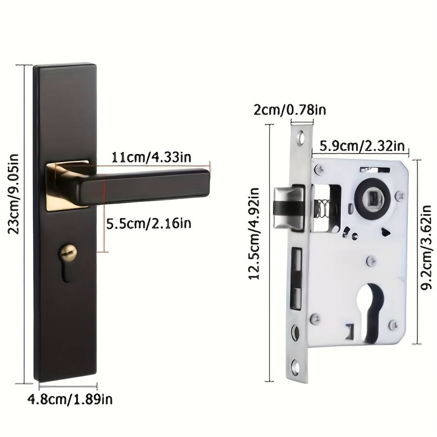 Lock Color Black Golden Model 1Pc