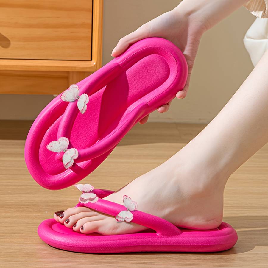 Ladies Summer Flip Flops White Uk 3.5-4
