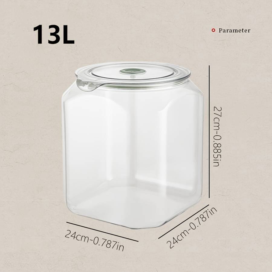 Sealed Jar Capacity 5L Quadrilateral Sealed Jar